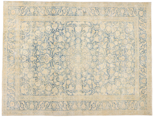10 x 12 Distressed Antique Persian Kashan Rug 61321