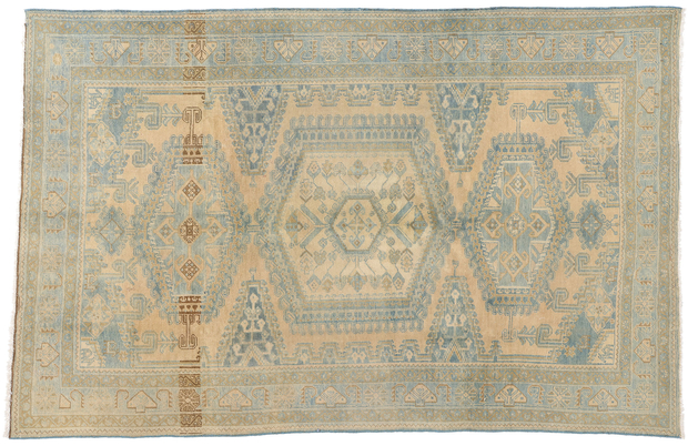7 x 10 Distressed Vintage Persian Viss Rug 61308