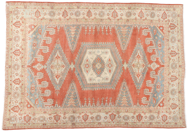 9 x 13 Distressed Vintage Persian Viss Rug 61304