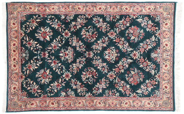 4 x 6 Vintage Pakistani Aubusson Garden Trellis Rug 79120