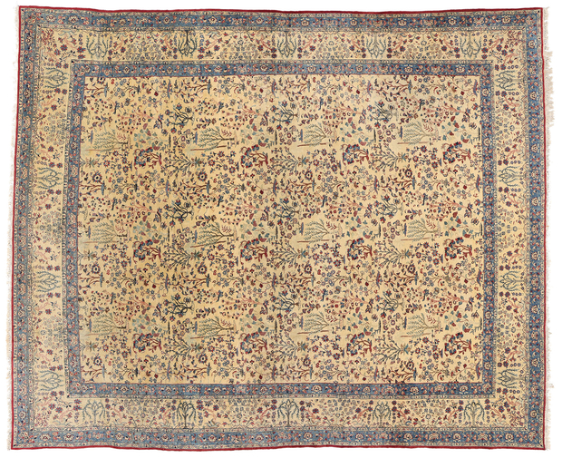 10 x 13 Vintage Tudeshk Persian Nain Rug 79126