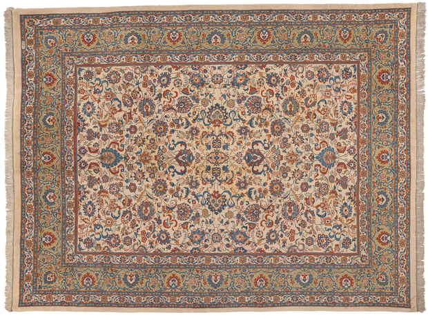 9 x 12 Vintage Indian Tabriz Rug 70265