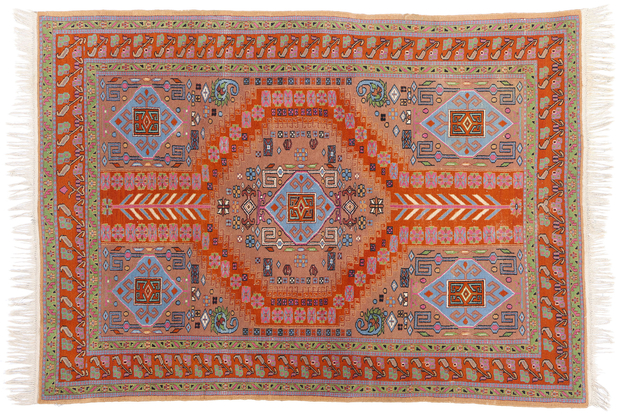 4 x 6 Vintage Pakistani Tribal Bokhara Rug 79141