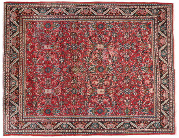 11 x 14 Vintage Red Persian Mahal Rug 79145