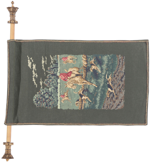 2 x 4 Vintage French La Chasse a Courre Hunting Tapestry 79073
