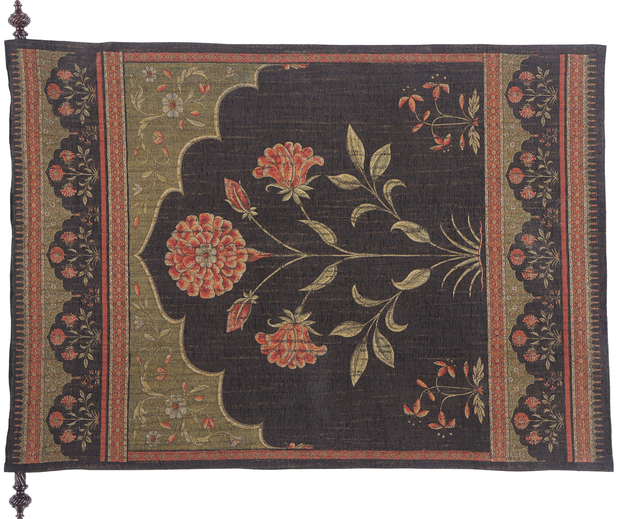 4 x 6 Vintage European Lotus Tapestry 79074
