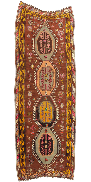 5 x 15 Vintage Turkish Kilim Rug 70301