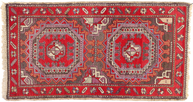 2 x 4 Vintage Turkish Bergama Rug 79178