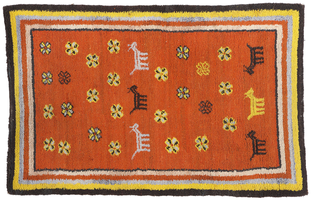 3 x 5 Vintage Zanagah Tikdift Moroccan Rug 79187
