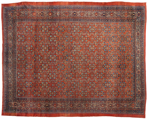 10 x 13 Late 19th Century Antique Persian Bibikabad Rug 79205