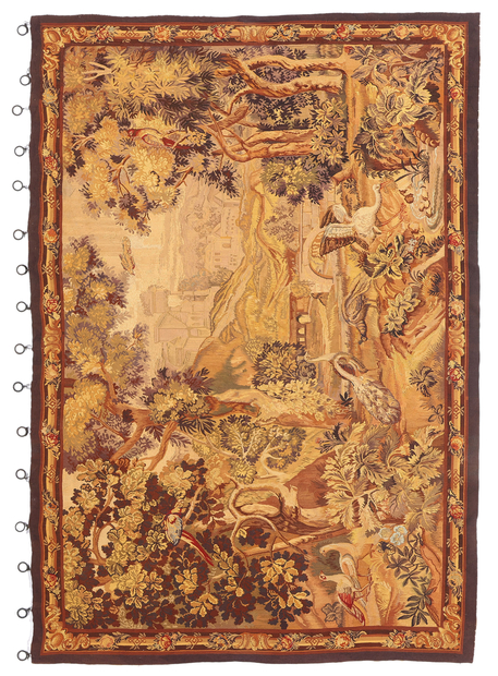 6 x 9 Late 19th Century Antique French Aubusson Tapestry 79208