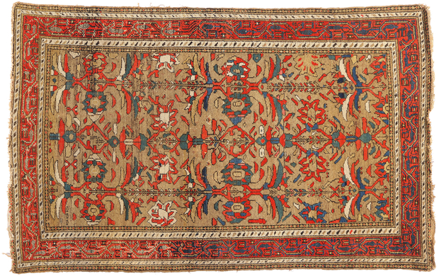 4 x 7 Late 19th Century Antique Persian Malayer Rug 79214