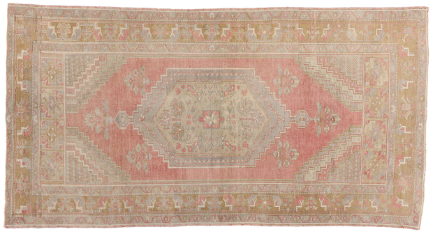 4 x 8 Vintage Pink Turkish Oushak Rug 54000