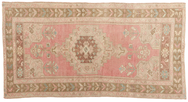 4 x 8 Vintage Pink Turkish Oushak Rug 54001