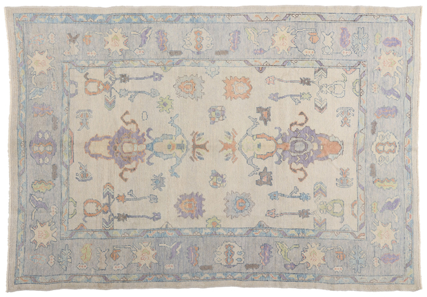 7 x 10 Modern Colorful Turkish Oushak Rug 54003