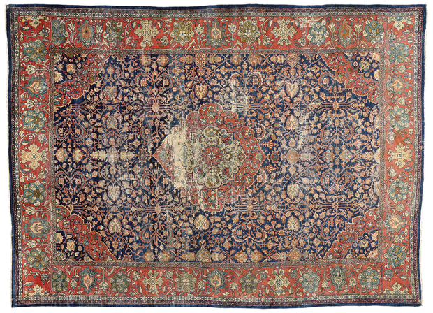 14 x 19 Late 19th Century Antique Persian Sultanabad Rug 79228