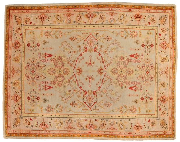 12 x 15 Late 19th Century Antique Pastel Turkish Oushak Rug 79232
