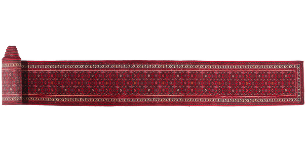 3 x 38 Extra-Long Antique Persian Hussainabad Hamadan Rug Runner 79255