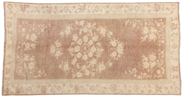 5 x 10 Vintage Earth-Tone Turkish Oushak Rug 54020