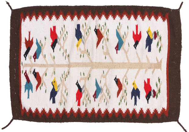 2 x 3 Vintage Tree of Life Navajo Rug 79257