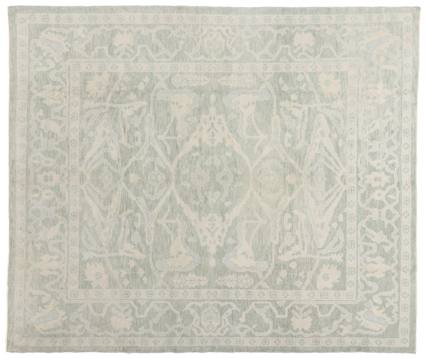 8 x 10 Modern Light Green Turkish Oushak Rug 54005