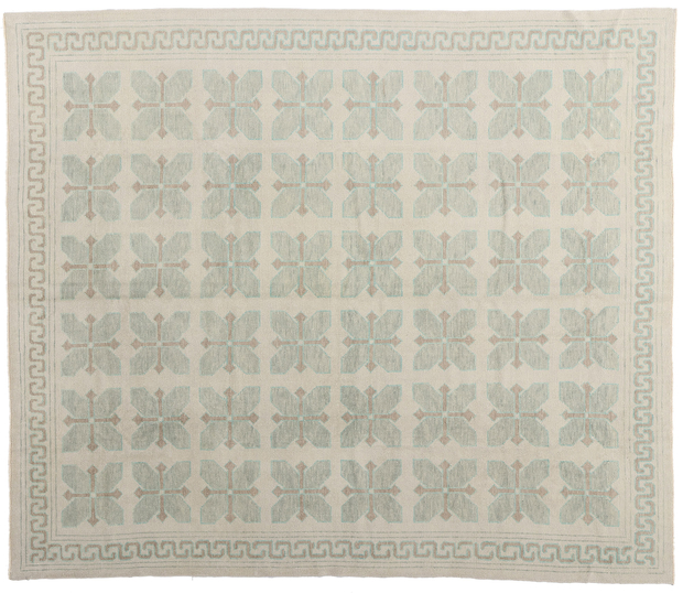 8 x 9 Modern Light Green Turkish Oushak Rug 54007