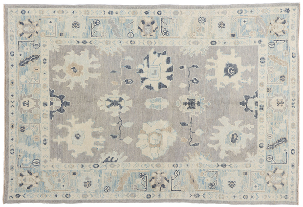 5 x 7 Modern Gray Turkish Oushak Rug 54010
