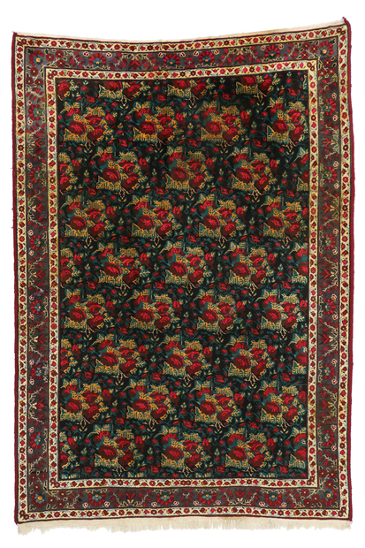 7 x 9 Antique Persian Halvai Guli Farang Bijar Rug 70551