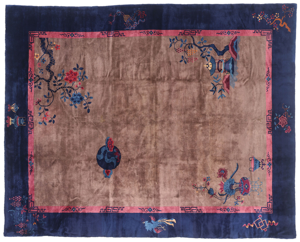9 x 11 Antique Chinese Art Deco Rug 79268