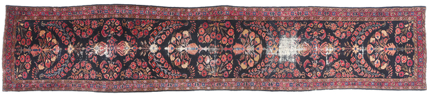 3 x 16 Distressed Antique Persian Lilihan Rug 79277