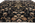 10 x 13 Vintage Black Pakistani Tabriz Rug 79282