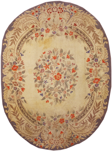 11 x 15 Antique Floral Hooked Rug 70782