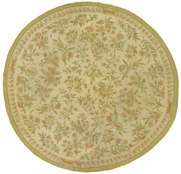 9 x 9 Antique Chainstitch Round Area Rug 70896