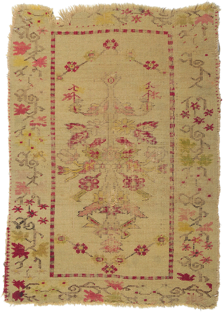 2 x 3 Antique Turkish Oushak Rug 71041