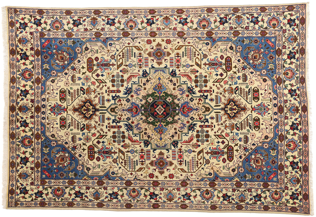 9 x 13 Vintage Persian Tabriz Rug 71755