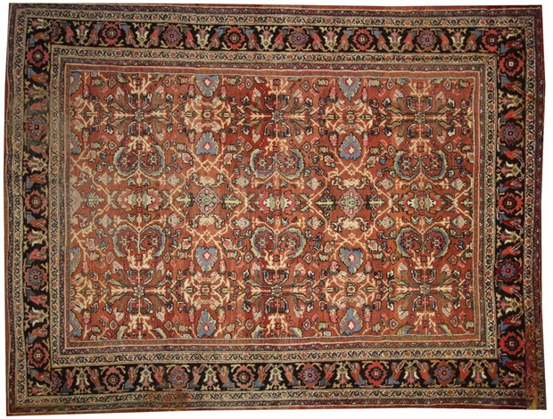 10 x 14 Antique Persian Mahal Rug 71993