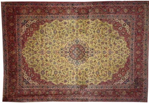 10 x 14 Antique Persian Kashan Rug 72016