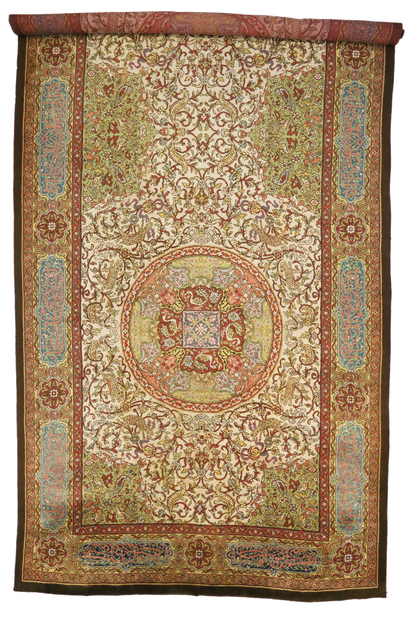 15 x 36 Antique Austrian Savonnerie Rug Oversized 72342