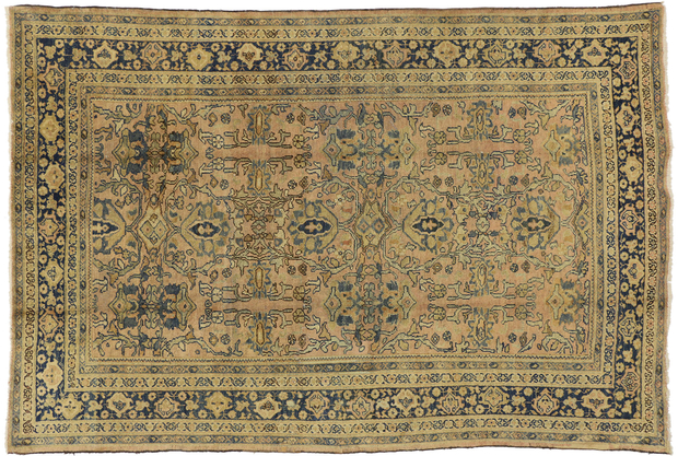 7 x 10 Vintage Persian Mahal Rug 72362