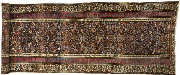 4 x 12 Antique Bijar Rug 72392