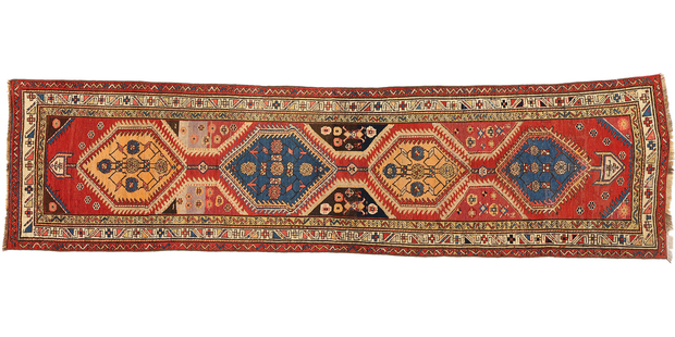 3 x 12 Antique Caucasian Shirvan Rug Runner 72401