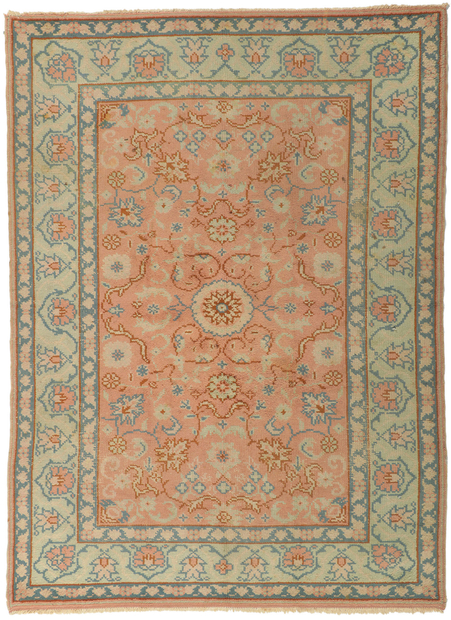 6 x 8 Antique Turkish Oushak Rug 72423