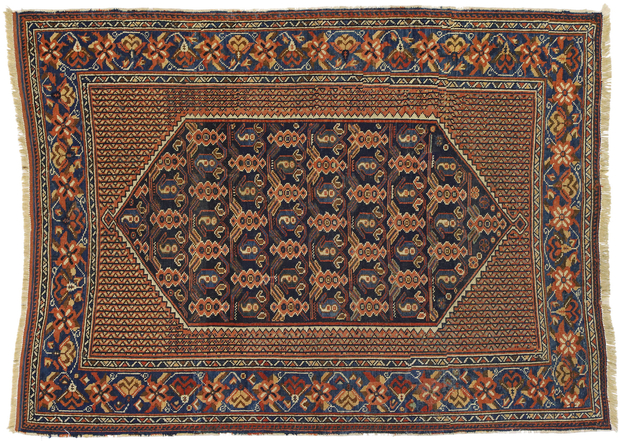 4 x 5 Antique Persian Afshar Rug 72462