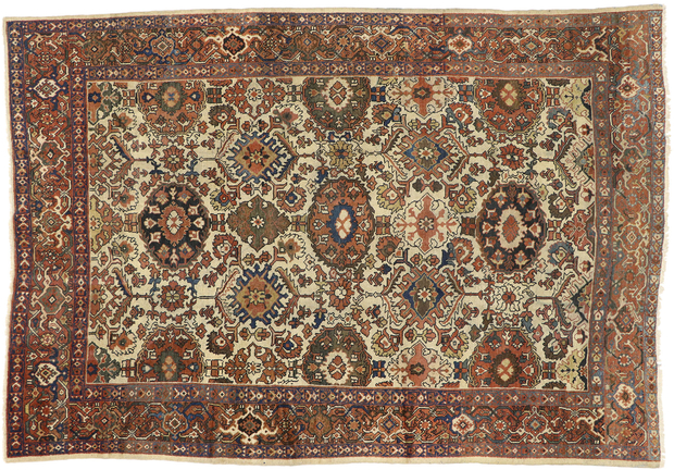 8 x 12 Antique Persian Mahal Rug 72575