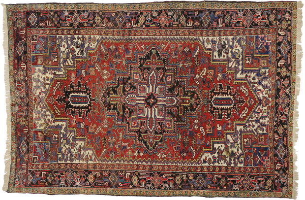 7 x 10 Antique Heriz Rug 72713