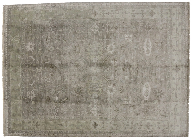 9 x 12 Modern Gray Oushak Rug 30026