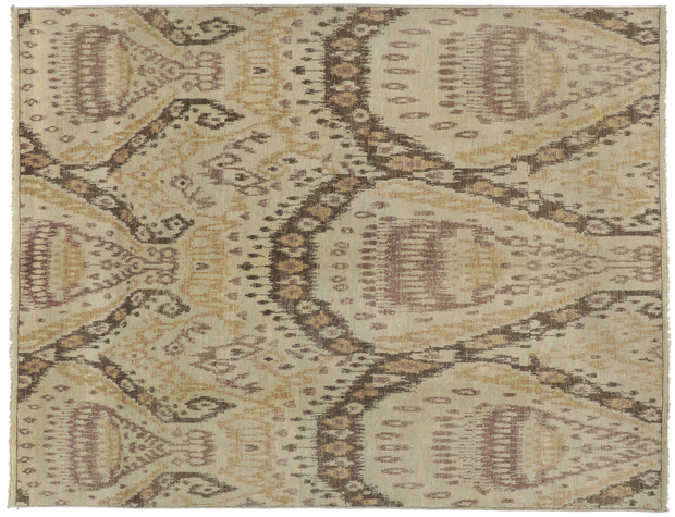 8 x 10 Earth-Tone Ikat Rug 30046