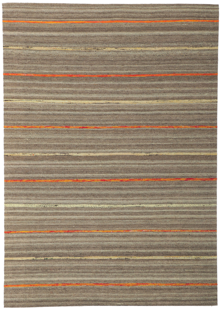 5 x 7 Contemporary Striped Indian Kilim Rug 30090