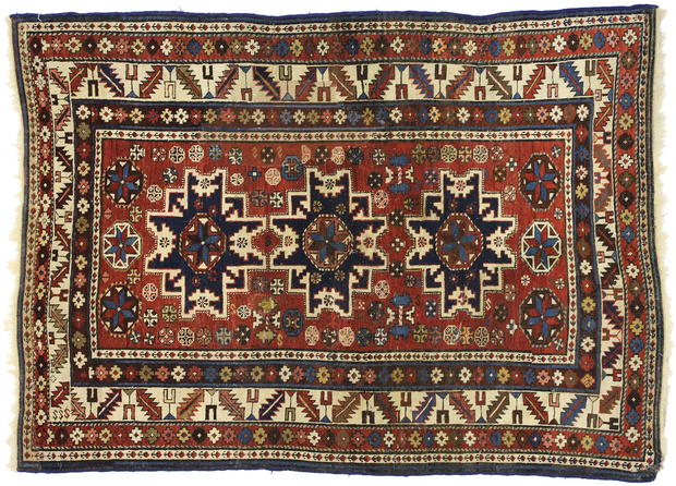 3 x 5 Antique Caucasian Shirvan Rug 72858