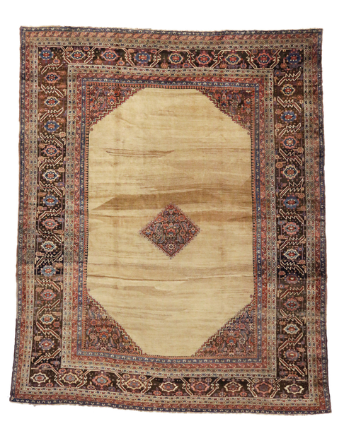 15 x 19 Oversized Antique Persian Bakshaish Rug 73055